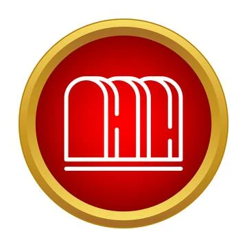 Five rounded roof building complex line icon Ilustración de archivo