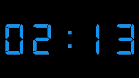 Five Second Countdown Displayed with a Highly Technological LCD Style Seven Stock Footage 307269491