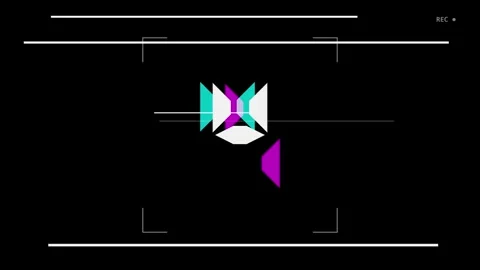 Five second digital countdown with glitch distortion effects Video stock 343867007