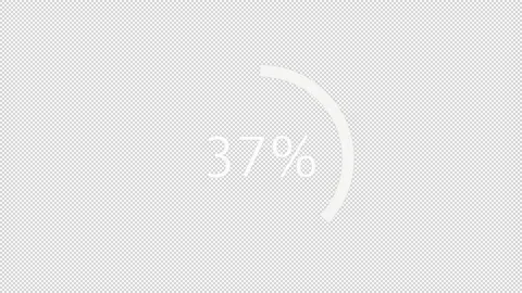 Five second percentage counter in alpha channel Stock Footage 233132657