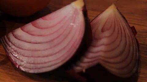 Five Seconds of Beautiful Red Onions Stock Footage 37418873