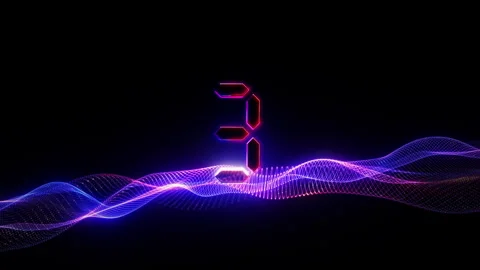 Five seconds Countdown with abstract blu... | Stock Video | Pond5