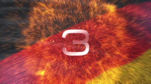 Five seconds Countdown with abstract Ger... | Stock Video | Pond5