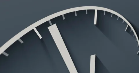 Five seconds countdown of a minimalist stylish clock. Close-up digital Stock Footage 127108523