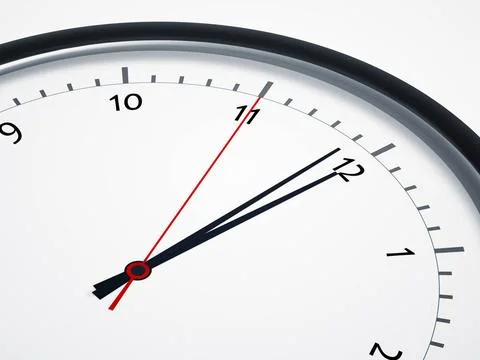 Five seconds to twelve An image of a nice clock five seconds to twelve Cop... Stock Photos
