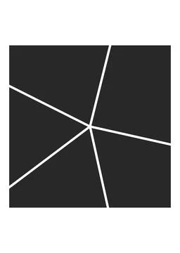 Five Section Geometric Photo Collage Layout Grid Template Illustration