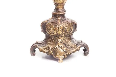 Five shoulder candelstick isolated on white background Stock Photos