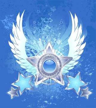 Five silver stars Stock Illustration