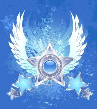 Five Silver Stars Stock Illustration