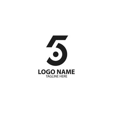 Five six logo design vector Stock Illustration