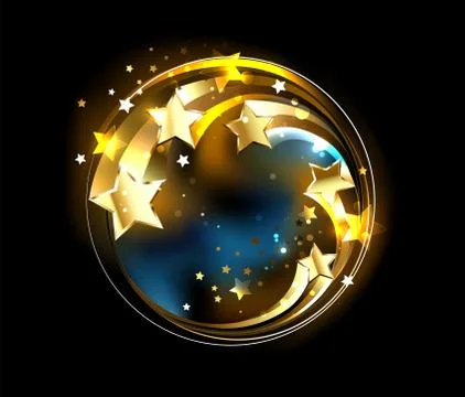 Five space comets Illustrazione stock