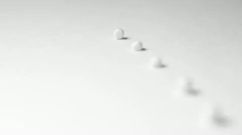 Five spheres - focus slides between last and first spheres Stock Footage 22330832