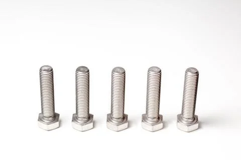 Five standing bolts Stock Photos