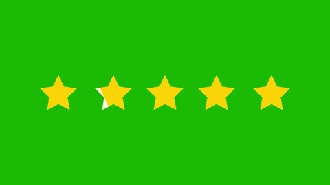 Five star 5 animated icon symbol sign get 5 star level five 4k croma Stock Footage 326641642
