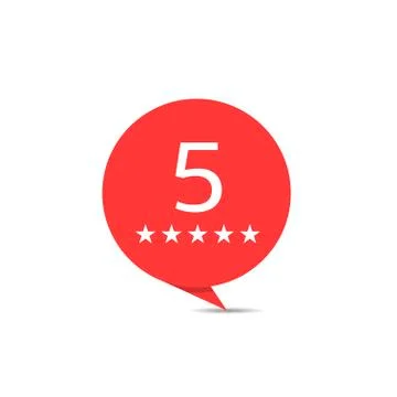 Five star badge set Stock Illustration