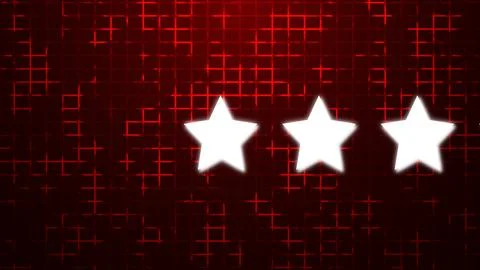 Five-Star Customer Feedback Rating Scale on a grid background. Five-star ra.. Stock Illustration