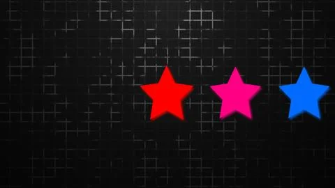 Five-Star Customer Feedback Rating Scale on a grid background. Five-star ra.. Stock Illustration