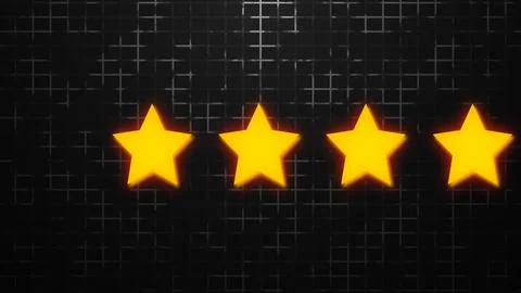 Five-Star Customer Feedback Rating Scale on a grid background. Five-star ra.. Stock Illustration
