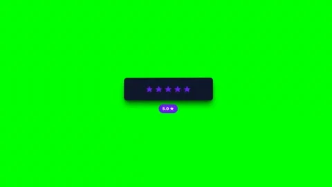 Five star customer rating review popup on green screen Video stock 343493986