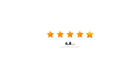 Five star customer review rating animation on white background. 4K Stock-Footage 341694866