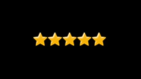 Five star feedback, 3d star Stock Footage 280123977