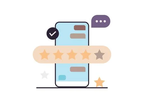 Five star feedback and clients choosing satisfaction rating concept. Illustration