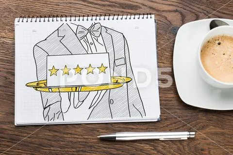Five Star Hospitality Service Concept Stock Photos
