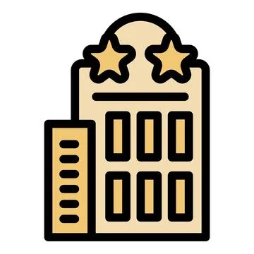 Five star hotel building representing luxury accommodation and travel Ilustración de archivo