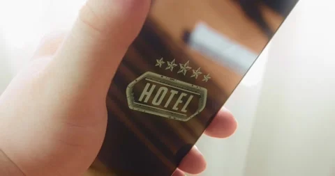 Five star hotel icon, presentation Stock Footage 313438965