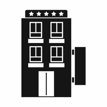 Five star hotel icon, simple style Ilustración de archivo