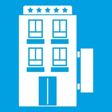 Five star hotel icon white Ilustración de archivo