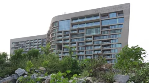 Five Star Hotel ITC Kohenur in Hyderabad,India Stock Footage 141806831