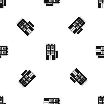 Five star hotel pattern seamless black Ilustración de archivo