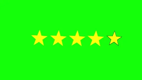 Five Star Rating Animation on Green Screen Vídeos de archivo 334986699
