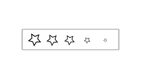 Five Star Rating Animation | Positive Feedback Motion Stock Footage 324420508