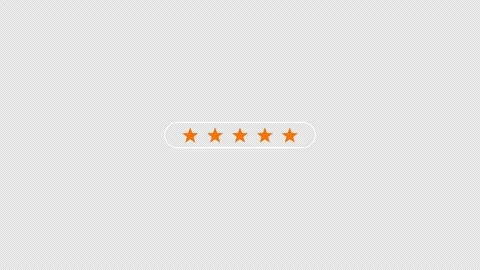 Five star rating animation on transparent background 스톡 동영상 339556350