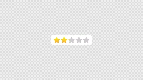 Five star rating animation on transparent background 스톡 동영상 339556683