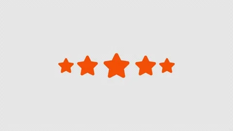 Five star rating animation on transparent background 스톡 동영상 339557923