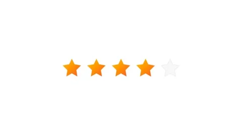 Five star rating animation on white background. 4K 库存影片 341694867