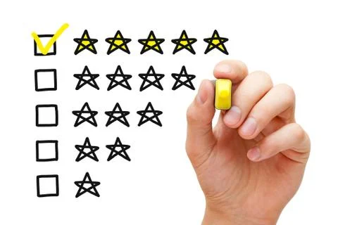 Five Star Rating Concept Foto stock