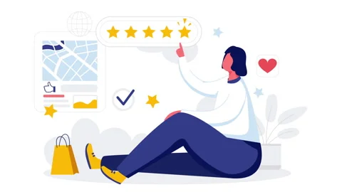 Five-star rating feedback animation Stock Footage 310533466