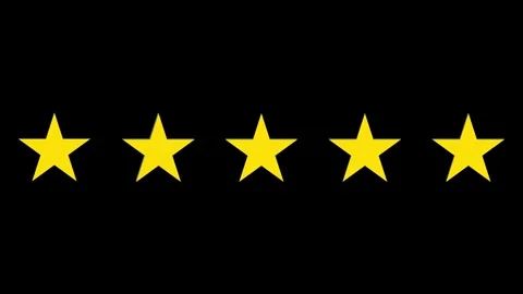 Five Star Rating Icon Animation for User Feedback and Rating System. 스톡 동영상 297951644