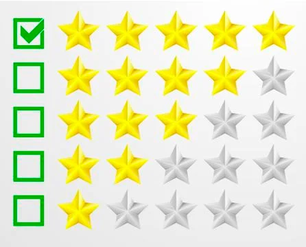 Five star rating Stock Illustration