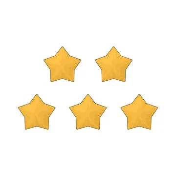 Five-star rating illustration Ilustración de archivo