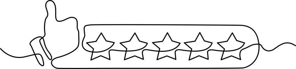 Five star rating illustration Vector Stock Illustration