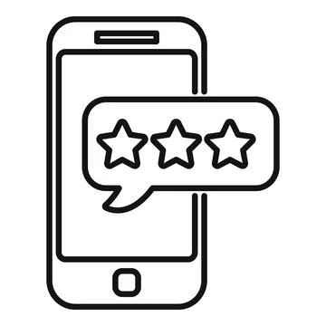 Five star rating for a mobile application Stock Illustration
