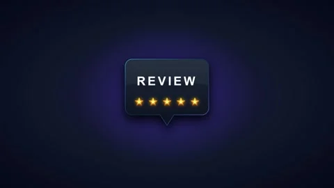 Five star review rating animation: customer feedback and satisfaction conce.. Stock Footage 337566174