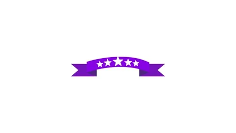 Five star ribbon badge vector illustration. award icon. 5 rate gold review .. Stock Footage 333830096