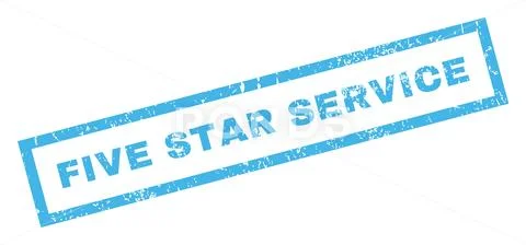 Five Star Service Rubber Stamp ~ Clip Art #71774783