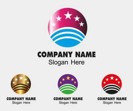 Five star symbol with circle icon Stock Illustration